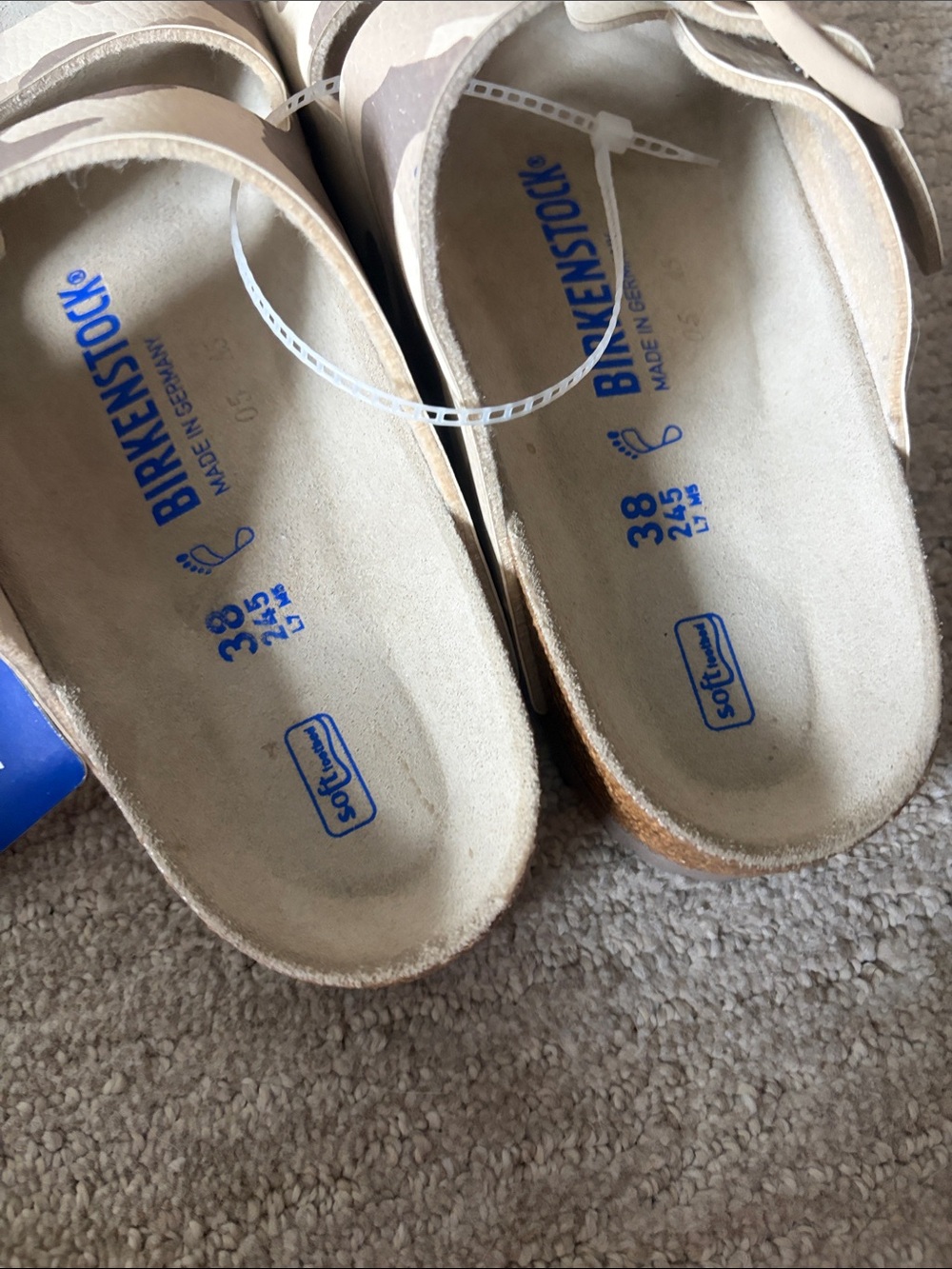 Birkenstock Arizona Sandals in Beige Camo - Picture 2 of 4
